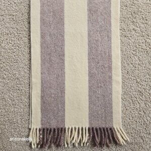Wool Scarf Neutral Colors Stripe